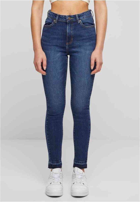 Urban Classics Skinny Jeans - Women's - Dark Blue - W29 - High Waist