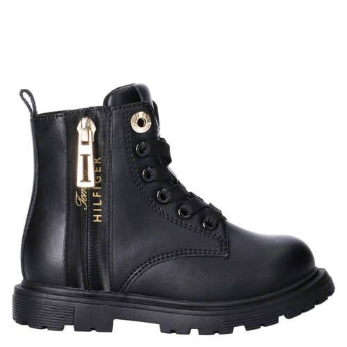 Tommy Hilfiger Enkelboots met profielzool - Zwart