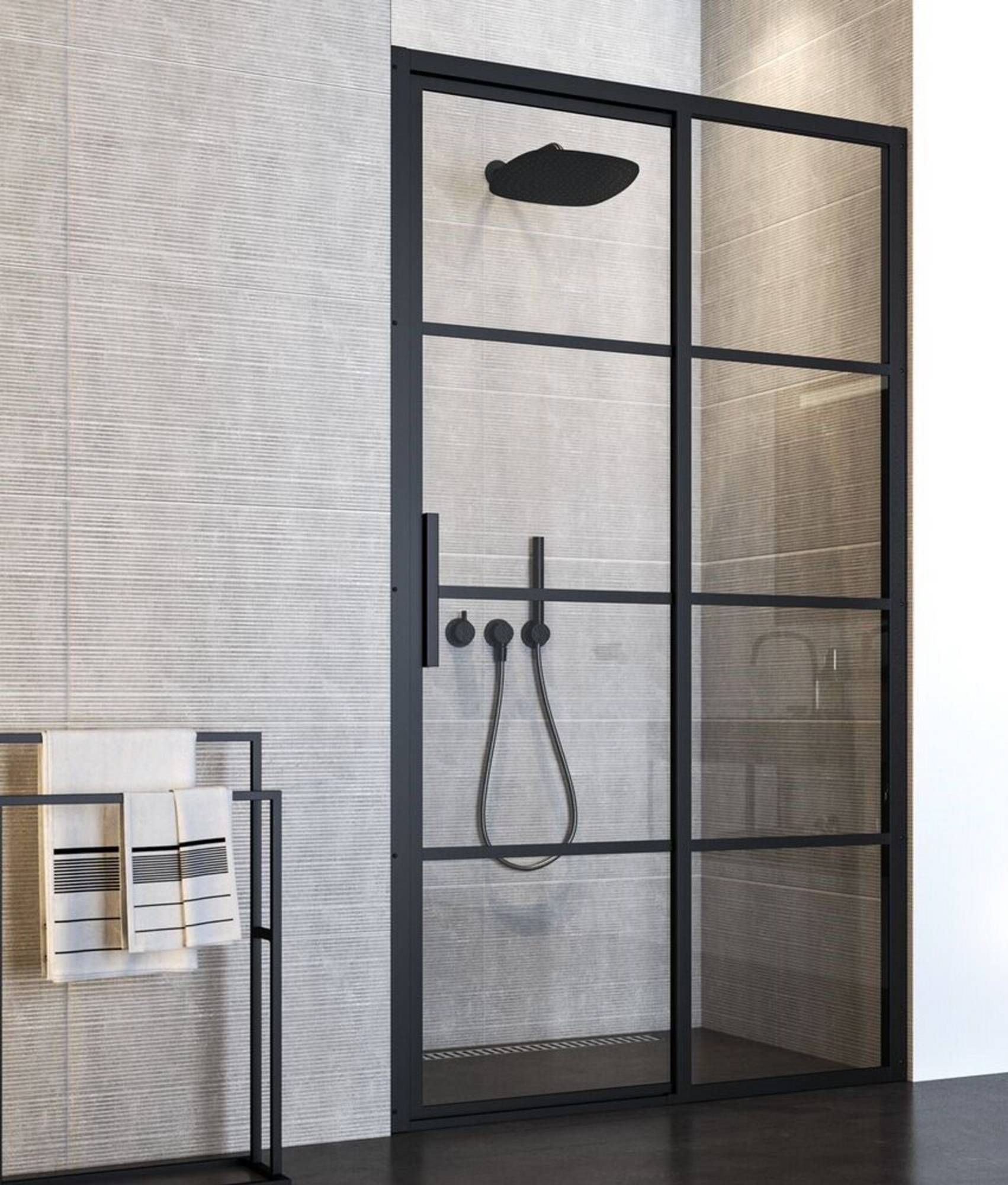 Sealskin SOHO Schuifdeur rechts 140x210 cm Mat Zwart - Charcoal