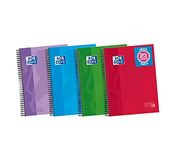 Oxford Optik Paper Microperdin 181405 Spiraalblok, extra harde kaft, DIN A4 120H, 50% vellen, 5 mm geruit met 3 tabbladen