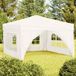 Tente de réception pliable avec parois, blanc, 3x3 m, 848015