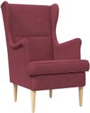 vidaXL Fauteuil Rouge vin Tissu