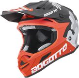 Bogotto V328 Camo Fiberglass Zwart Wit Oranje Crosshelm - Helm