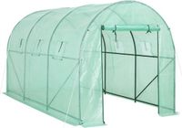 Gardebruk Kweekkas 7m² - Roldeur & 6 Ramen 350x200x200cm Groen
