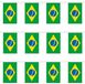 Merkloos / Sans marque Brazilie Brazilie vlaggenlijn slinger - 3x - 300 cm - polyester stof - met 10 vlaggetjes - binnen/buiten
