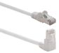 Merkloos Netwerkkabel cat6 kabel - 1 m - 90 graden hoek - Wit - Rj45 LAN patchkabel