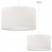Boho Lampe suspendue en jute blanc - Grand abat-jour, élégant et naturel