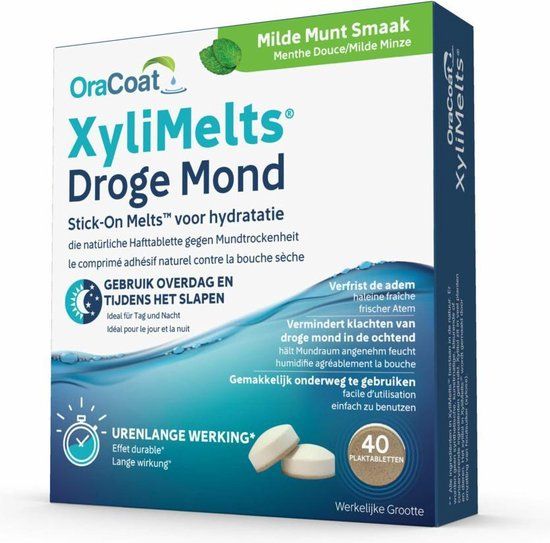 DeOnlineDrogist.nl Xylimelts voor Droge Mond Milde Munt - 40ST