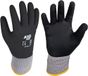 Asatex Handschoen | maat 9 zwart/grijs | 98 % polyamide/2 % elastan met nitrilsch | EN 388 PSA-categorie II | 12 paar - HIT091V/9