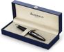 Waterman Carène Zwarte Zee balpen | hoogglans zwart met palladium beklede afwerking | mediumpunt met blauw inktpatroon | geschenkverpakking