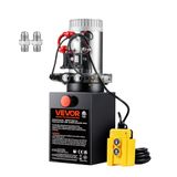 VEVOR hydraulische pomp hydraulisch aggregaat 12 V hydraulisch aggregaat 1600 W, dubbelwerkende hydraulische pomp hydraulisch aggregaat, handpomp hydraulisch aggregaat 2 liter