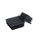 Lumeiy Pak van 20 buispluggen 20 x 20 mm, lamellaire pluggen kunststof zwarte buispluggen voor buisafdekkingen