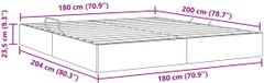 vidaXL Ottoman Bedframe met opslag Zwart 180 x 200 cm Nep Leer