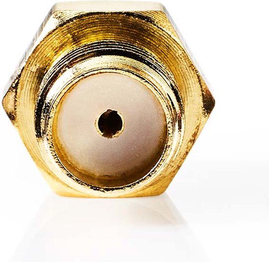 Nedis SMA-Adapter - SMA Female Omgekeerde Polariteit - SMA Female - Verguld - 50 Ohm - Recht - PVC - Goud - 2 Stuks - Doos