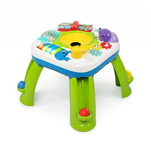 Bright Starts Having a Ball Get Rollin Activiteitentafel, Spreekt 4 Talen En Bevat Meer Dan 60 Liedjes En Activiteiten, Inclusief Piano, Boek, Balhelling En Meer, Meerkleurig