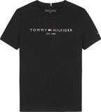 Tommy Hilfiger Unisex T-shirt Zwart Katoen - Maat 128