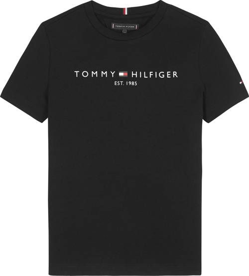 Tommy Hilfiger Unisex T-shirt Zwart Katoen - Maat 128