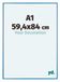 Your Decoration - Cadre photo A1 59,4x84 cm - Aluminium - Acier Bleu - Kent