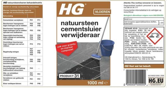 HG natuursteen cement- & kalksluier verwijderaar (product 31)