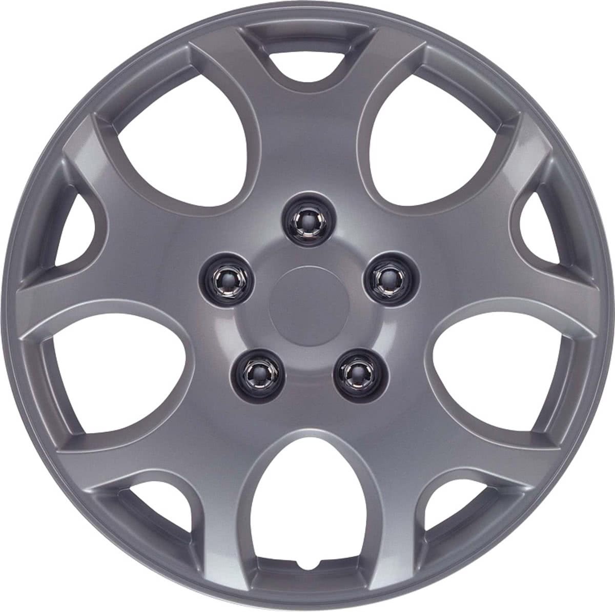 AutoStyle Wieldoppen Set Nebraska 14 Inch Silver/Laq