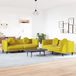 Maison Exclusive ensemble de canapé 2 pièces avec coussins, velours jaune