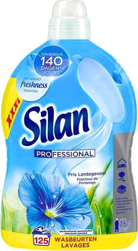 Silan Wasverzachter - Professional - Fris Lentegevoel - 2750 ml - 125 Wasbeurten