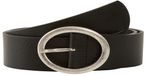 Tom Tailor - TTRUBY leren riem met ovale gesp - Maat 95 - black uni