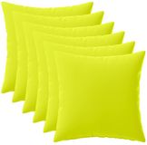 vidaXL Kussensloop 6 stuks Heldergroen 40 x 40 cm Polyester