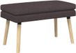 vidaXL Canapé double couche Marron foncé 80 x 40 x 47 cm Tissu