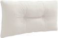 vidaXL Rugkussen PUTTEN 100% Polyester Wit 80 x 40 x 10 cm
