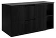 3xE living Armoire de salle de bain, noir, 100 (80 + 20) x 58,6 x 46 cm