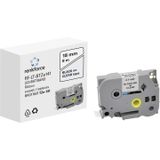 Renkforce RF-6027816 TZe Ruban d'étiquette Noir sur Argent