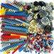 Briques de construction technique - Poutres, engrenages et axes - 200 g de poutres - 100 g d'engrenages - Plus de 200 axes - Pour modèles de construction mécanique
