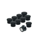 first4magnets™ Kleine zwarte high-power memo board magneet kantoor & koelkast (17,5 mm diameter x 12,3 mm hoog) (5 verpakkingen van 10), metaal, zilver, 25 x 10 x 3 cm, 5 stuks