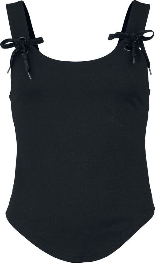 Gothicana by EMP Gothicana Zwarte top met vetersluiting - Dames - L