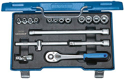 Gedore 30 GMU-10 Dopsleutelset 3/8" Metrisch 17-dlg 6-kant 6-19 mm