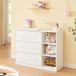 [en.casa] Luiercommode Beldinupp 3 lades en 3 open vakken 93x110x55 cm wit