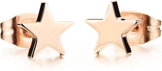 Cilla Jewels Stud oorbel Edelstaal Rosegoudkleurig Star