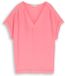 Tom Tailor - Losvallende blouse met V-hals - Maat 34 - soft fuchsia pink