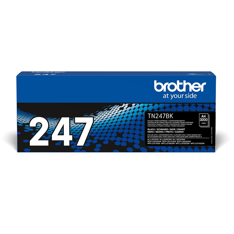 Brother TN-247BK Black Toner Cartridge - Original - 3000 Pages