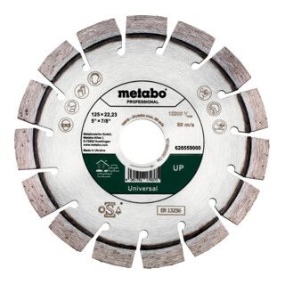 Metabo diamantslijpschijf 125x22,23mm, "UP", universeel "professional"