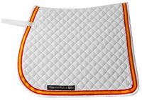 Hispano Hípica Hispano Hipica Quilted Cotton Flag Trim Spanish Algemeen Gebruik Zadeldekje Wit