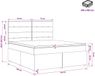 vidaXL Boxspringbed met matras, Crèmekleurig, 140 x 190 cm, Stof