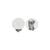 Rayher 2228221 Clip, 19 mm ø, SB-Btl 2 stuks, platina
