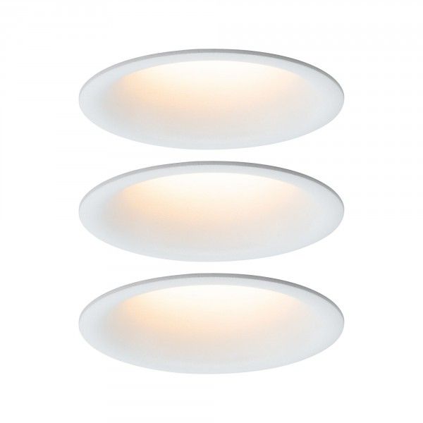 Paulmann 934.19 LED Paneelverlichting - Set van 3 - Wit - Rond - Dimbaar - Warm Wit