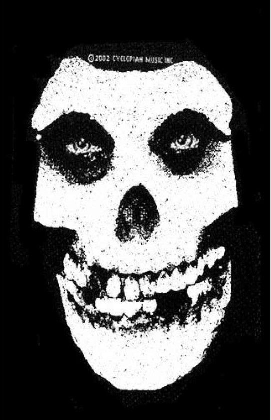 Misfits Skull Patch zwart-wit Polyester
