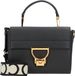 COCCINELLE Leren Schoudertas Handtas Arlettis Signature Handbag Grained Leather Noir Zwart