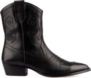 Poelman LPMOCO-03 Zwart Leren Cowboylaarzen Dames Maat 38
