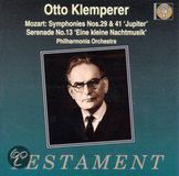 Symphonies Testament Mozart: Symphonies no 29 & 41, Serenade no 13 / Klemperer