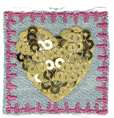 HKM 10232835 patches, stof, goud, 32 mm x 32 mm